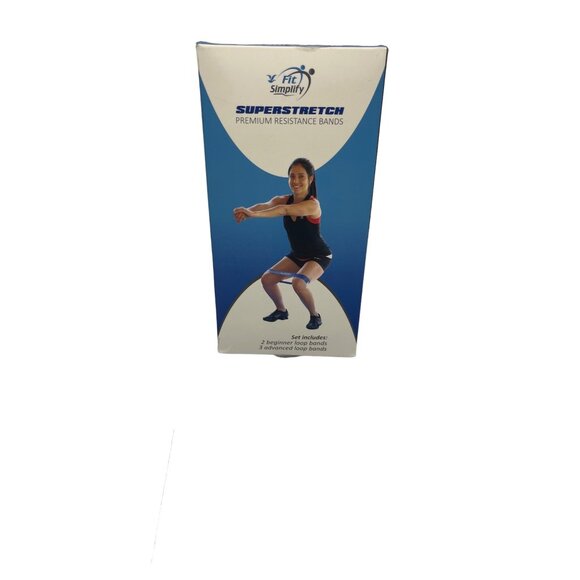 Premium Resistance Bands Set/ 2 Beginner Loop Bands & 3 Advanced Loop Bands 71h - Picture 3 of 4